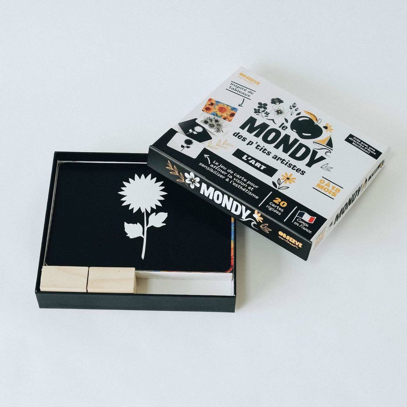 Mondy Des Artistes - 20 Cartes Contrastées Et En Couleur Noir