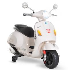 Jouet-Scooter moto électrique enfant vespa 6v musique mp3 port usb klaxon phare feu ar