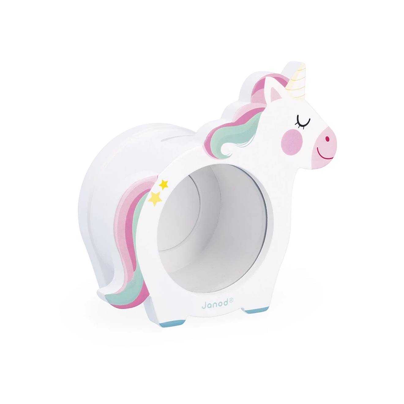 Tirelire Licorne En Bois Blanc