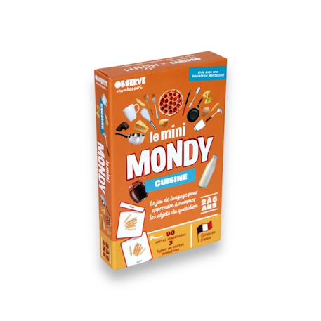 Observe Montessori - Mini-mondy - 90 Cartes Maison - Langage Cuisine