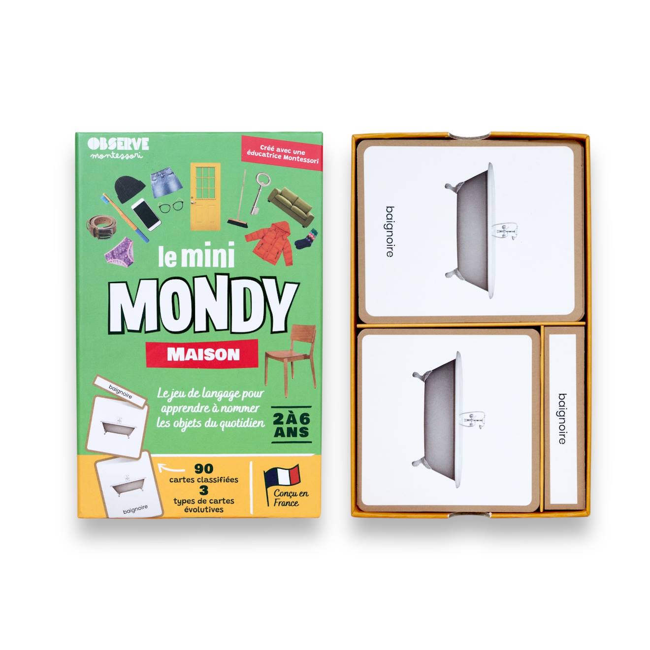 Mini-mondy - 90 Cartes Maison - Langage Maison (Observe Montessori) - Image 1