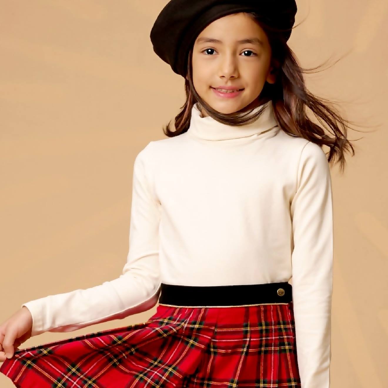 Sous pull col roulé jersey harmonie beige