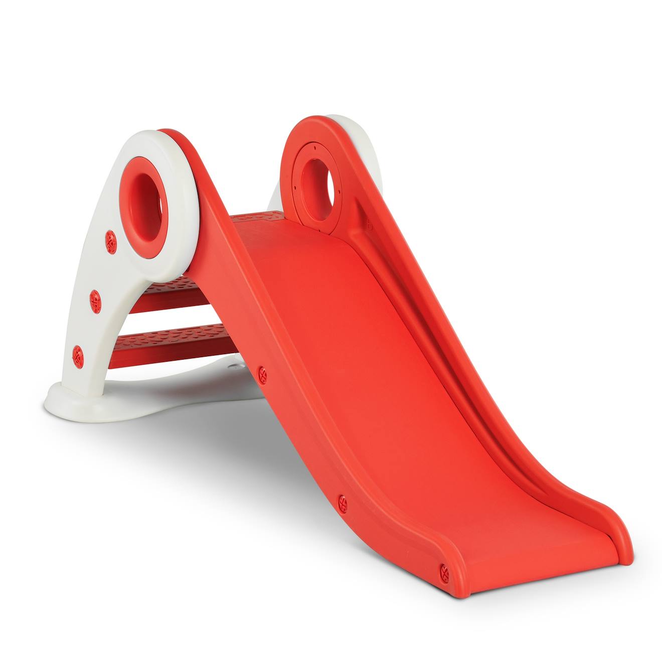 Toboggan Enfant Pliable Usage Intérieur Extérieur Dim. 120l X 50l X 56h Cm Hdpe Rouge