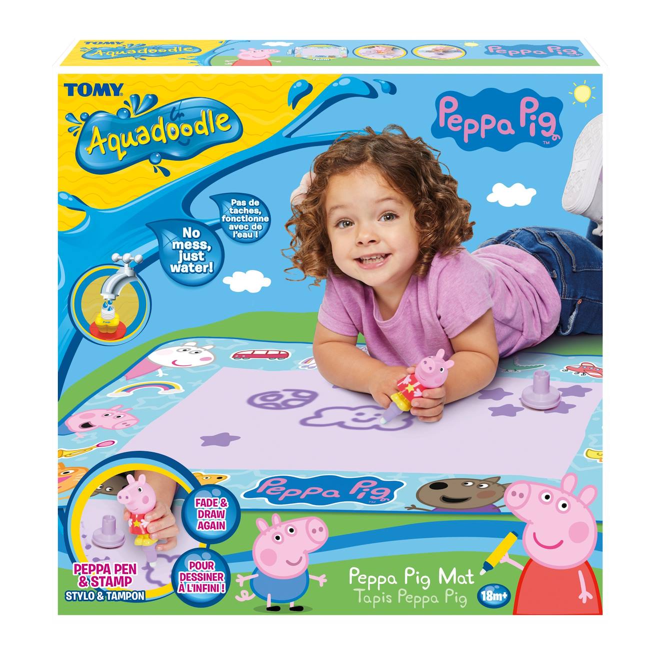 Tapis Aquadoodle Peppa Pig - Dessiner Sans Se Tacher ! Multicolore