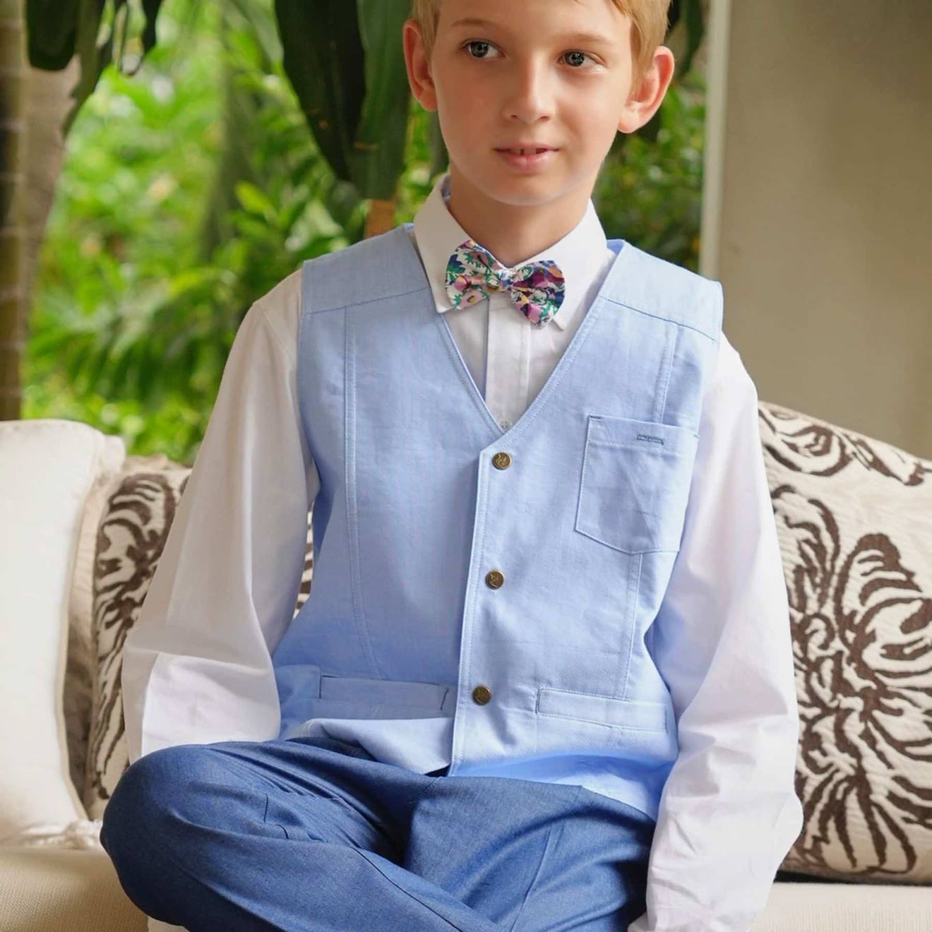 Gilet De Costume St Germain Bleu Ciel