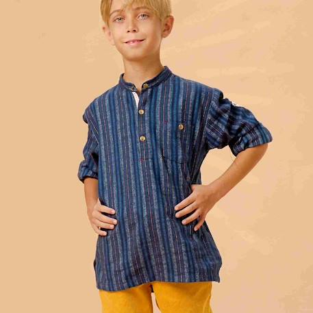 Chemise flanelle  hiver   col mao  rimbaud  - vertbaudet enfant