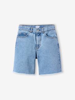 Short En Jean Effet Vieilli Justice Pour Fille, Taille 18 Plus, Bleu - Occasion