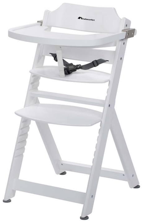 Bébé Confort - Chaise Haute Bébé En Bois Avec Tablette Timba White