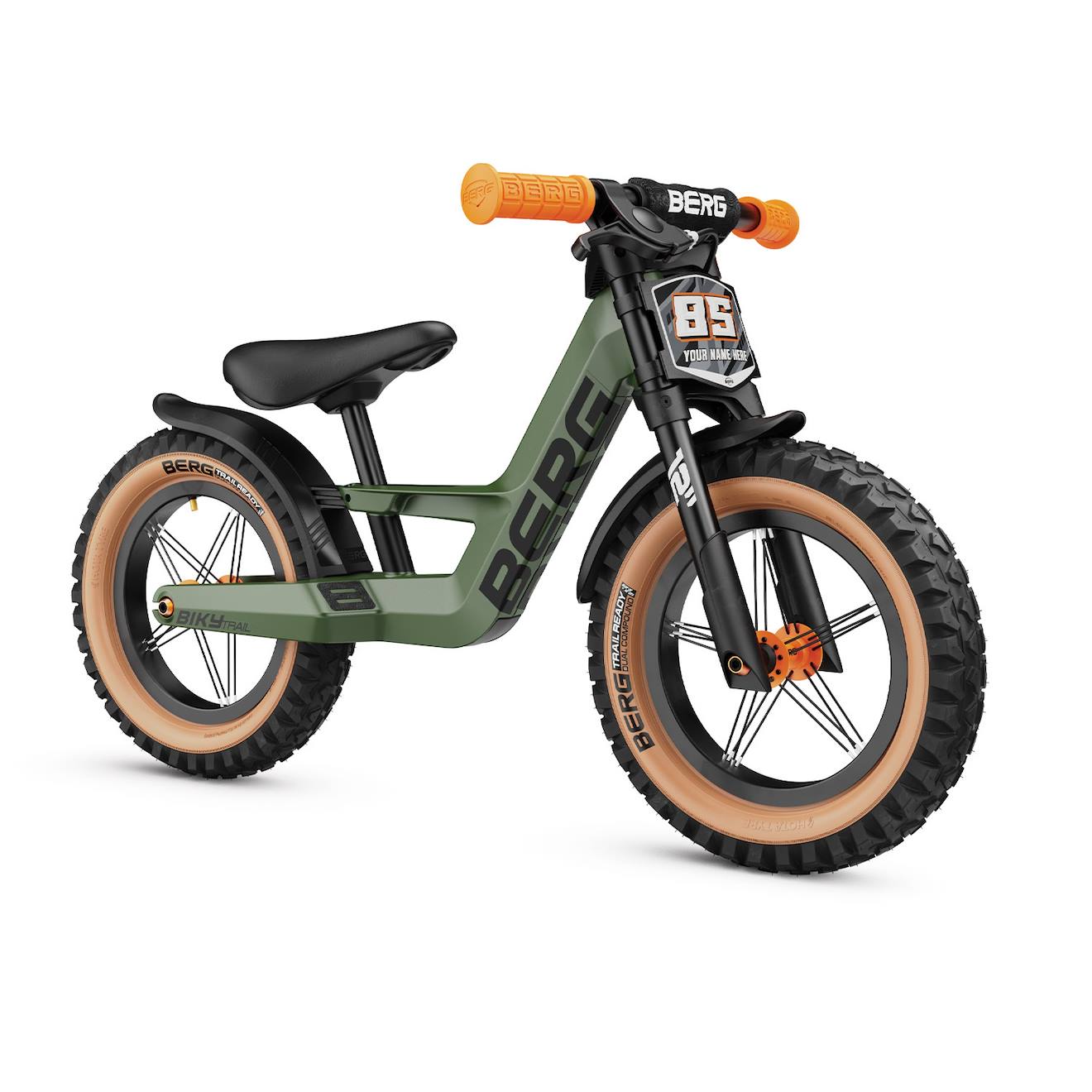 Draisienne Biky Trail Avec Frein Vert Kaki