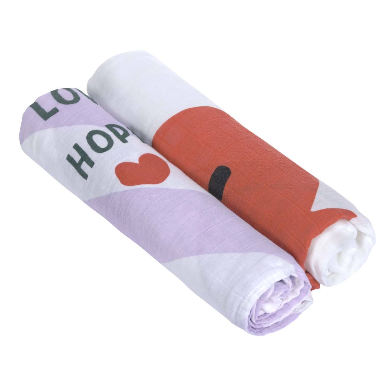 Lot De 2 Maxi Langes En Mousseline Lavande