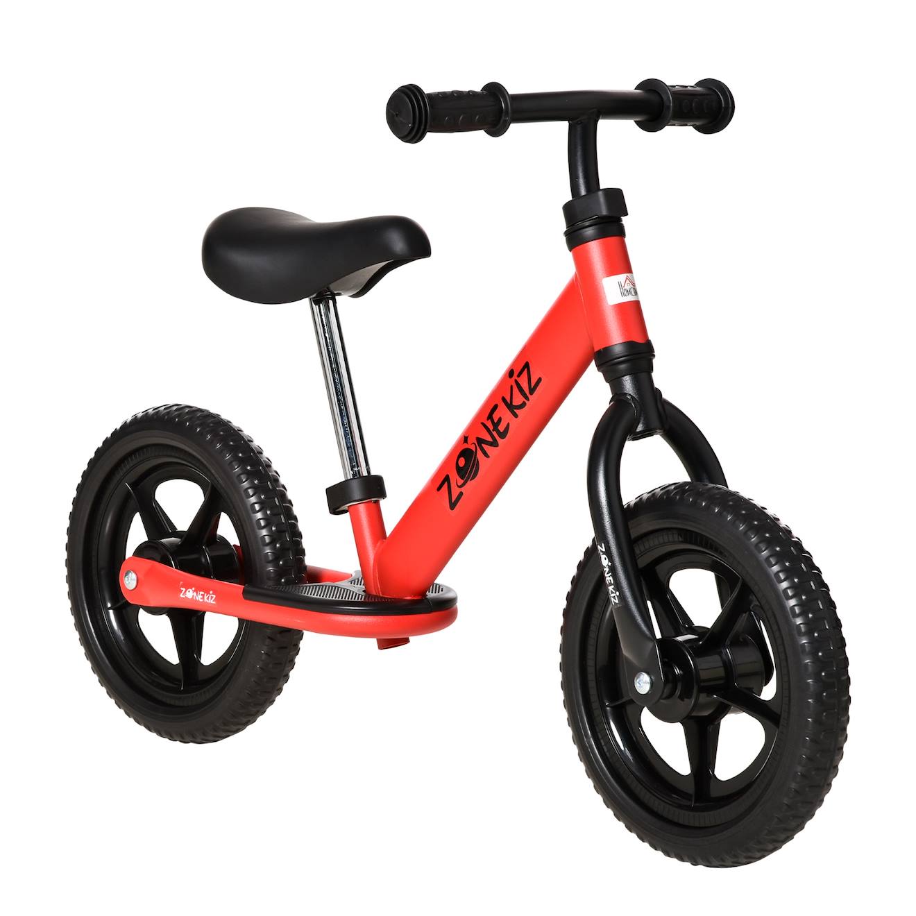 Draisienne Enfant Hauteur Selle Et Guidon Réglable Cale-pied Antidérapant Rouge