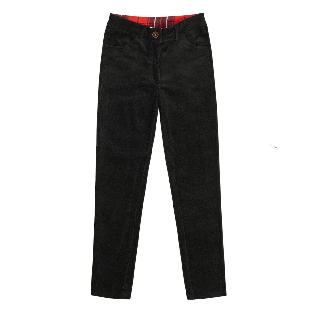 Pantalon Slim Velours Stretch Morgan Noir Rouge