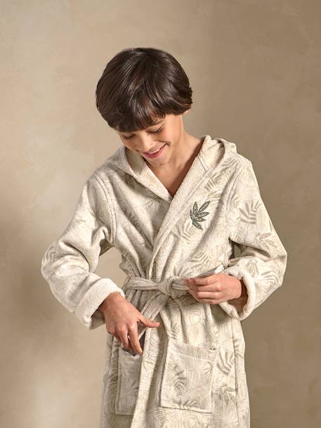 Peignoir de bain enfant personnalisable GREEN JUNGLE, avec coton recyclé  - vertbaudet enfant
