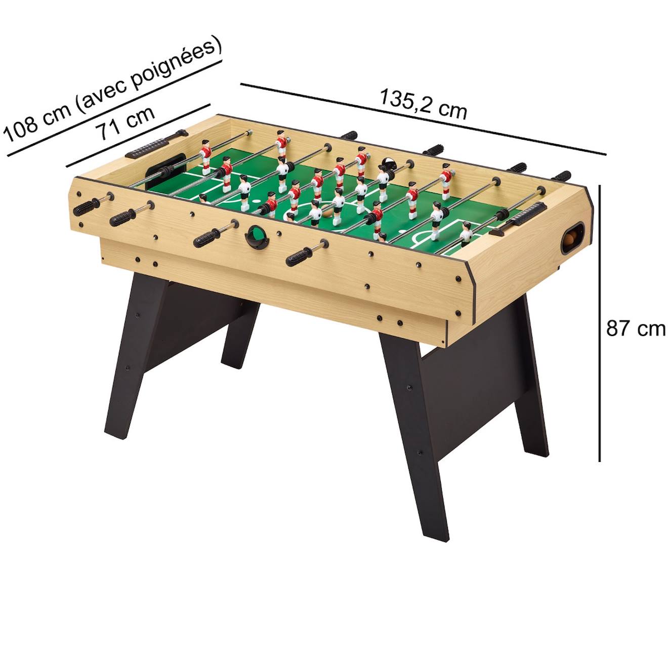 Table Multi Jeux HOMCOM 4 En 1 Babyfoot Billard Air Hockey Ping Pong Avec Accessoires En Bois 92l X 78l X 80h Cm