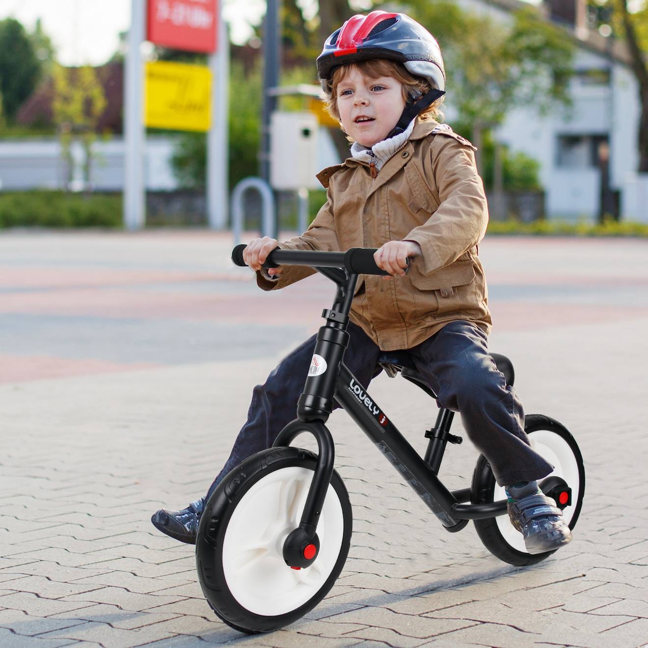 Vélo Enfant Draisienne 2 En 1 Roulettes Pédales Amovibles Hauteur Selle Réglable Noir (Homcom) - Image 1