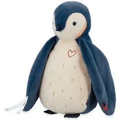 Jouet-Premier âge-Peluche enregistreuse vocale et bruits blancs manchot bleu (25 cm)
