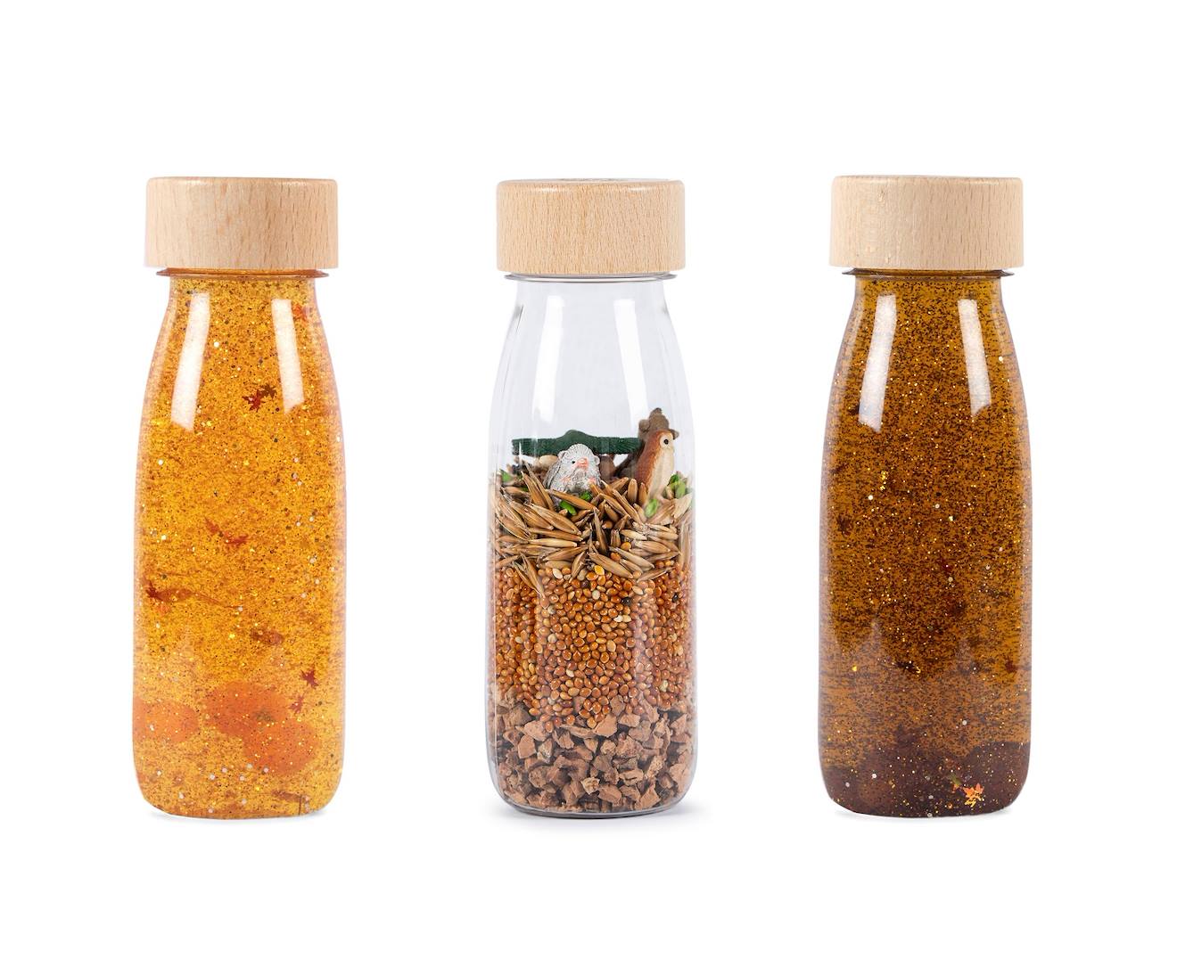 3 Bouteilles Sensorielles Woodland Marron