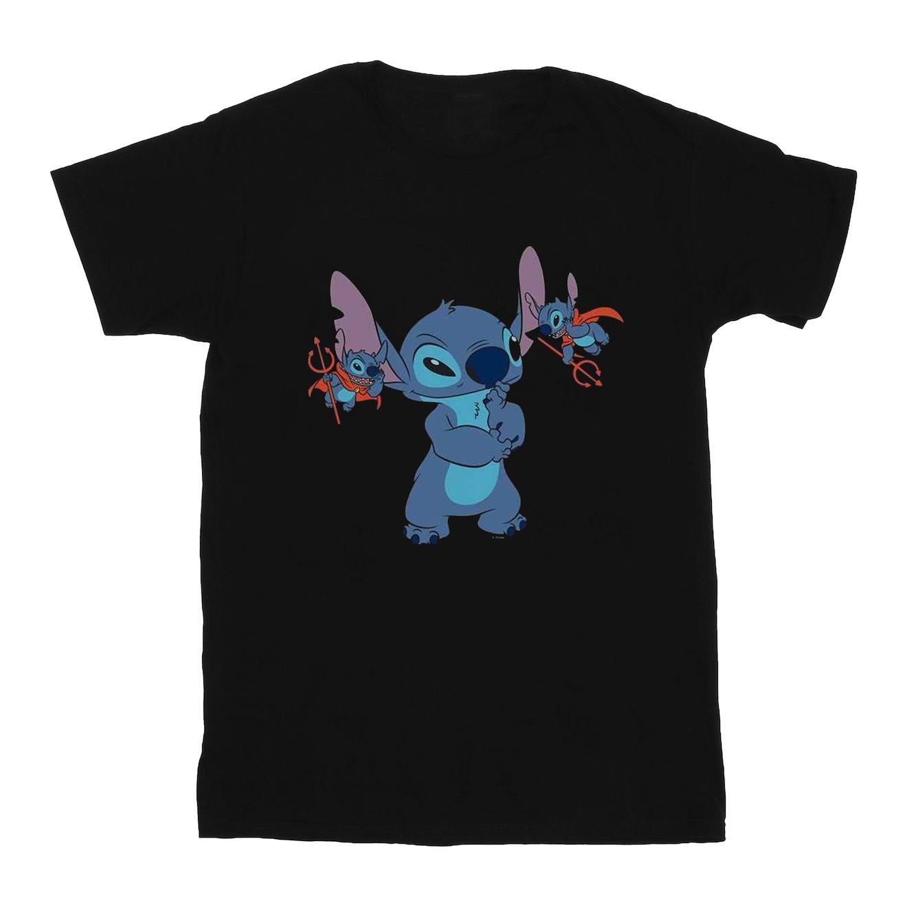 T-shirt Lilo And Stitch Coton Disney Little Devils Noir