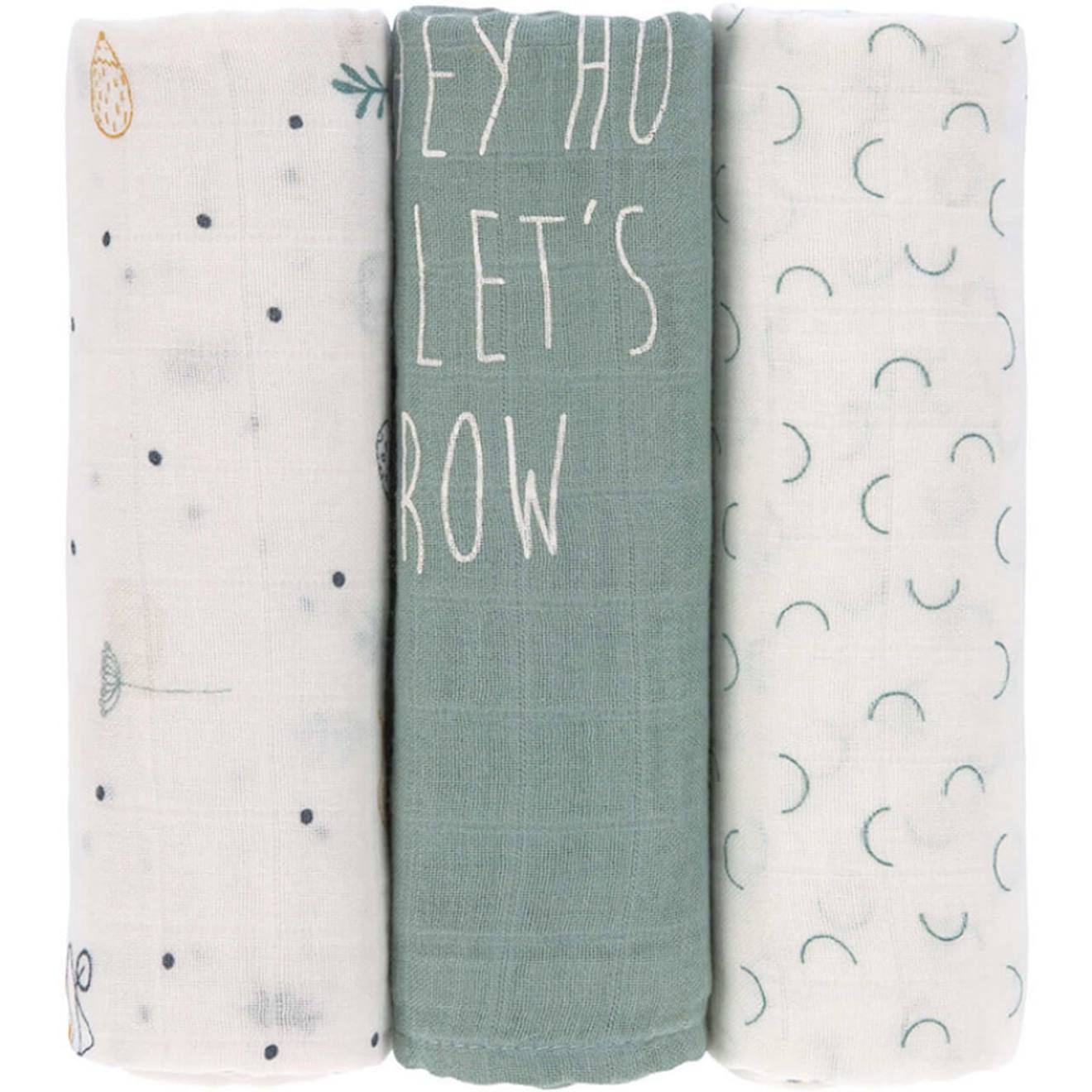 Lot De 3 Langes Vert D'eau, Blanc