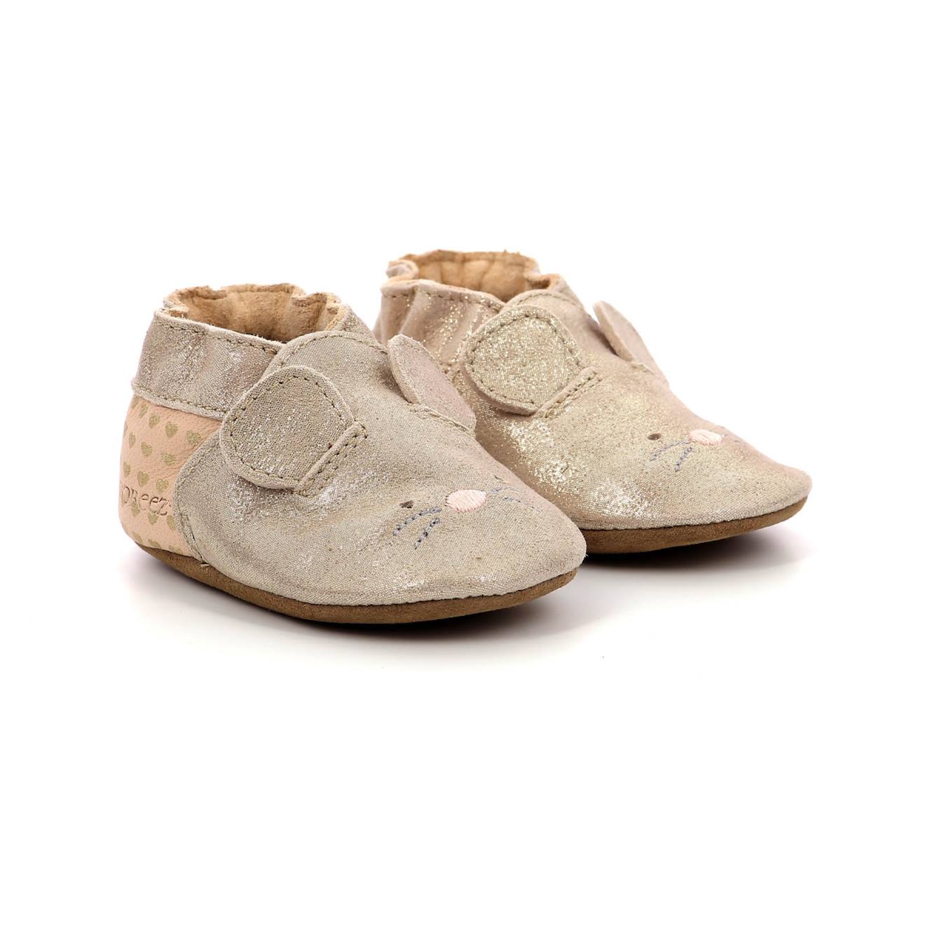 Chaussons Mouse Nose Or Rose