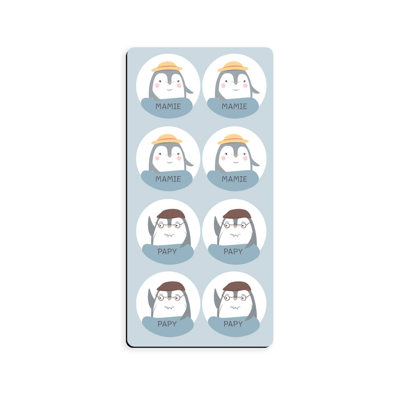 Magnet Familial Pour Organiser L’emploi Du Temps Papy Mamie Bleu