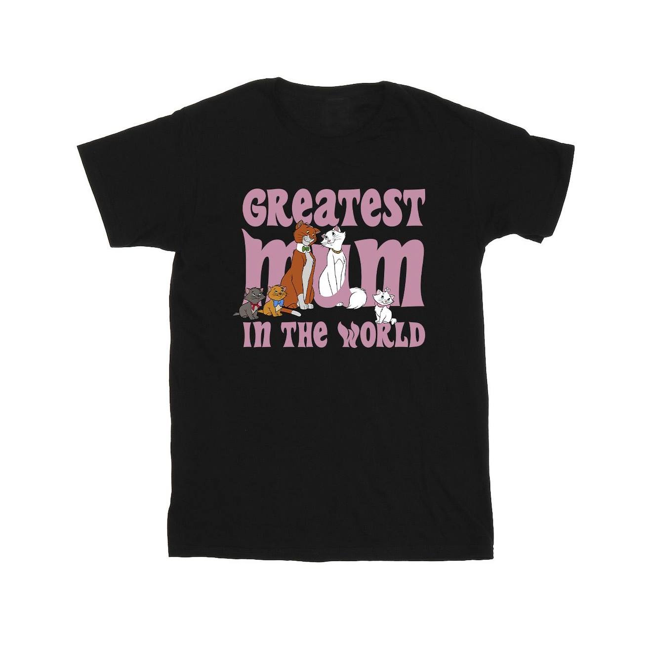 T-shirt The Aristocats Greatest Mum Coton Disney Noir