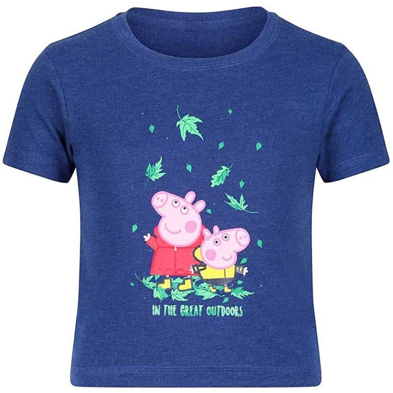 T-shirt Coton Peppa Pig Bleu Roi