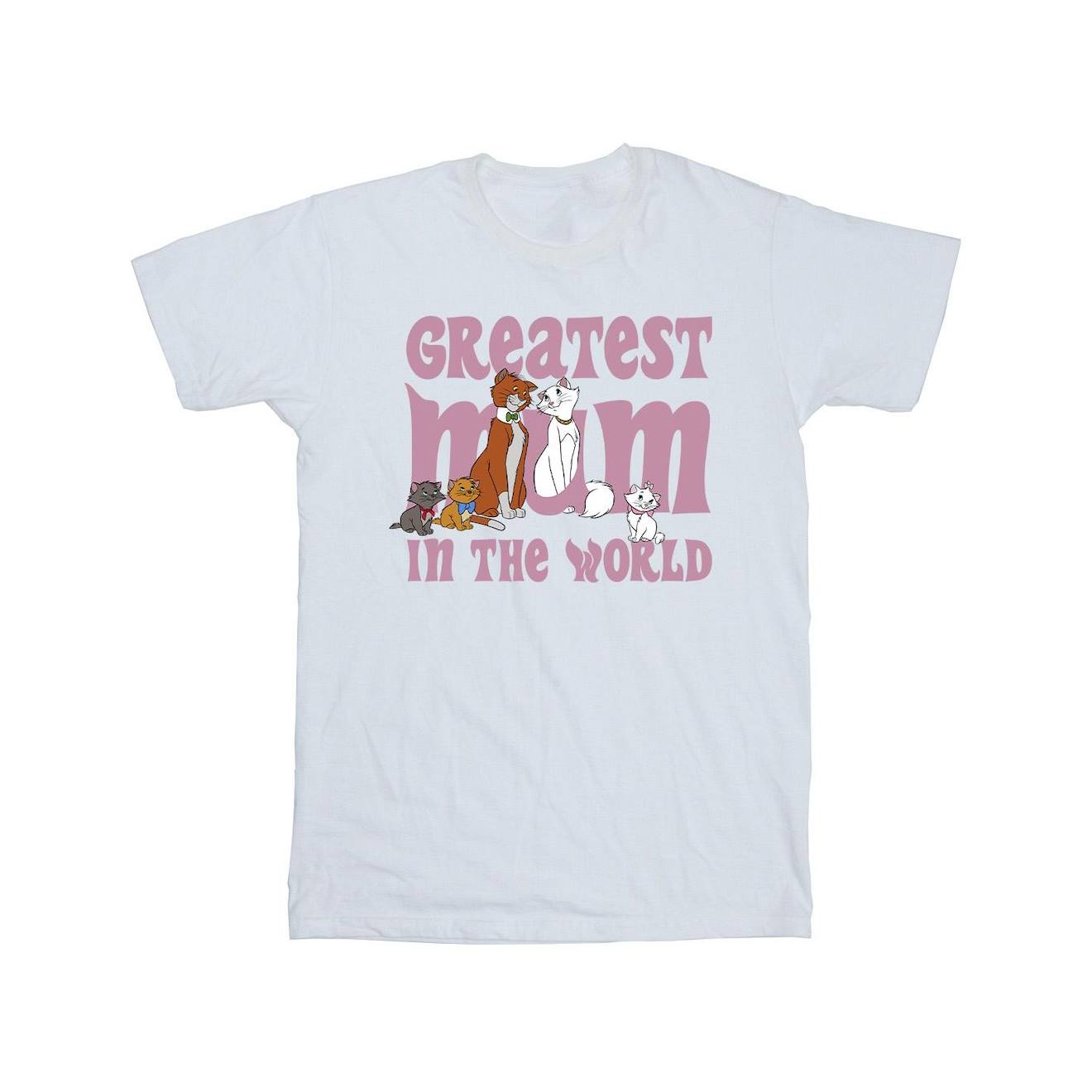 T-shirt The Aristocats Greatest Mum Coton Disney Blanc