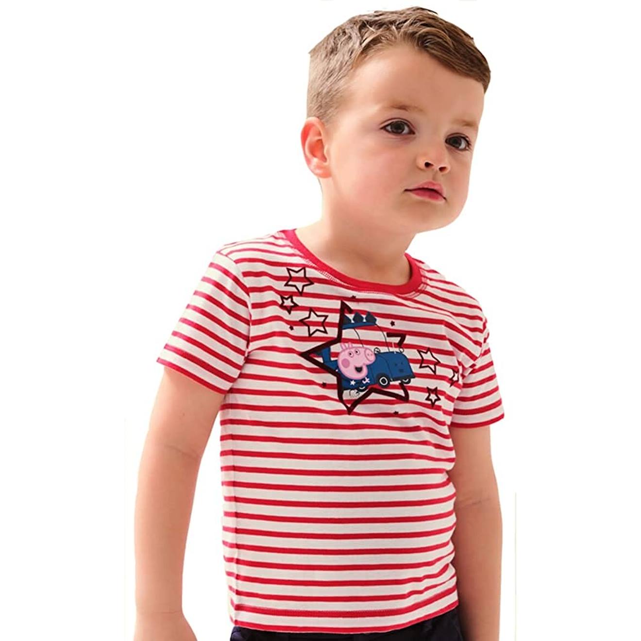 T-shirt Coton Peppa Pig Rouge / Blanc