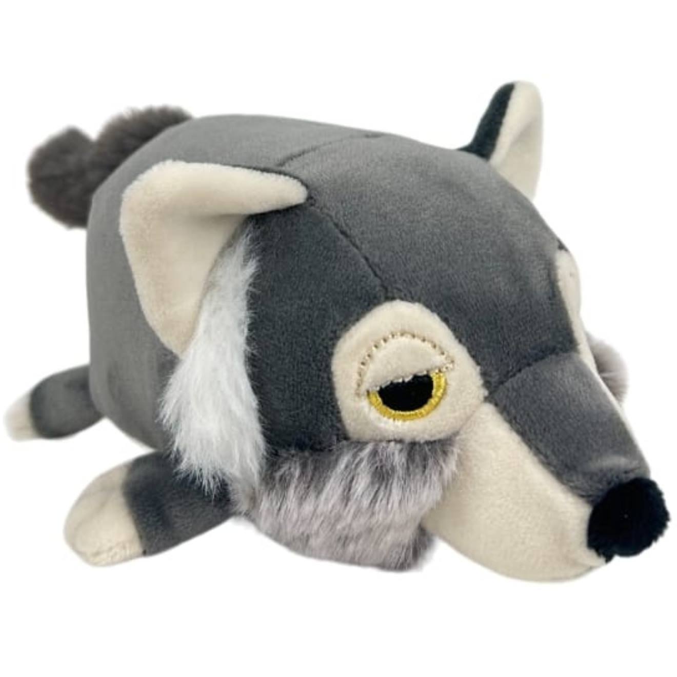 Peluche Loulou Le Loup Gris, Blanc, Noir