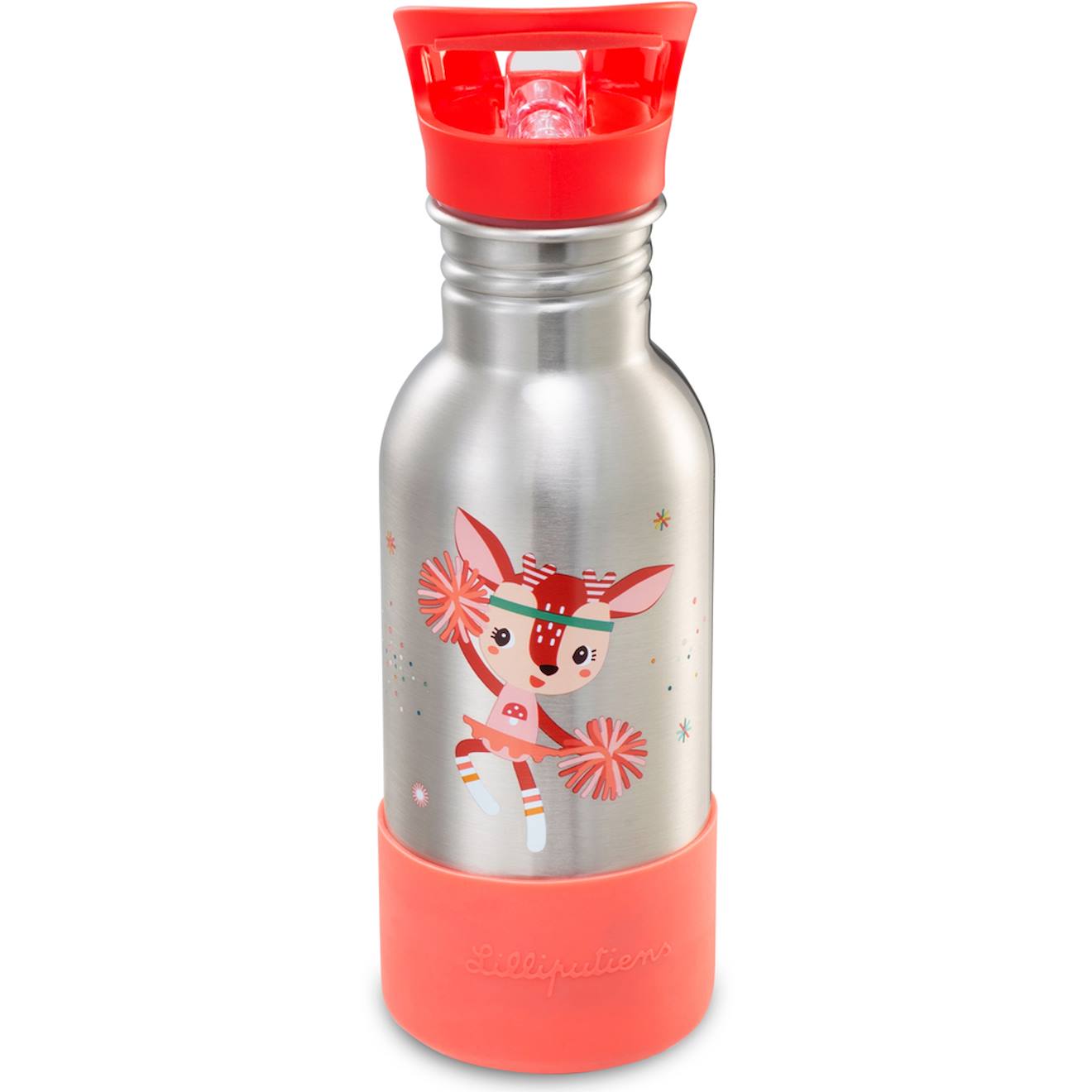 Gourde En Inox Wonder Stella Rouge, Rose, Beige