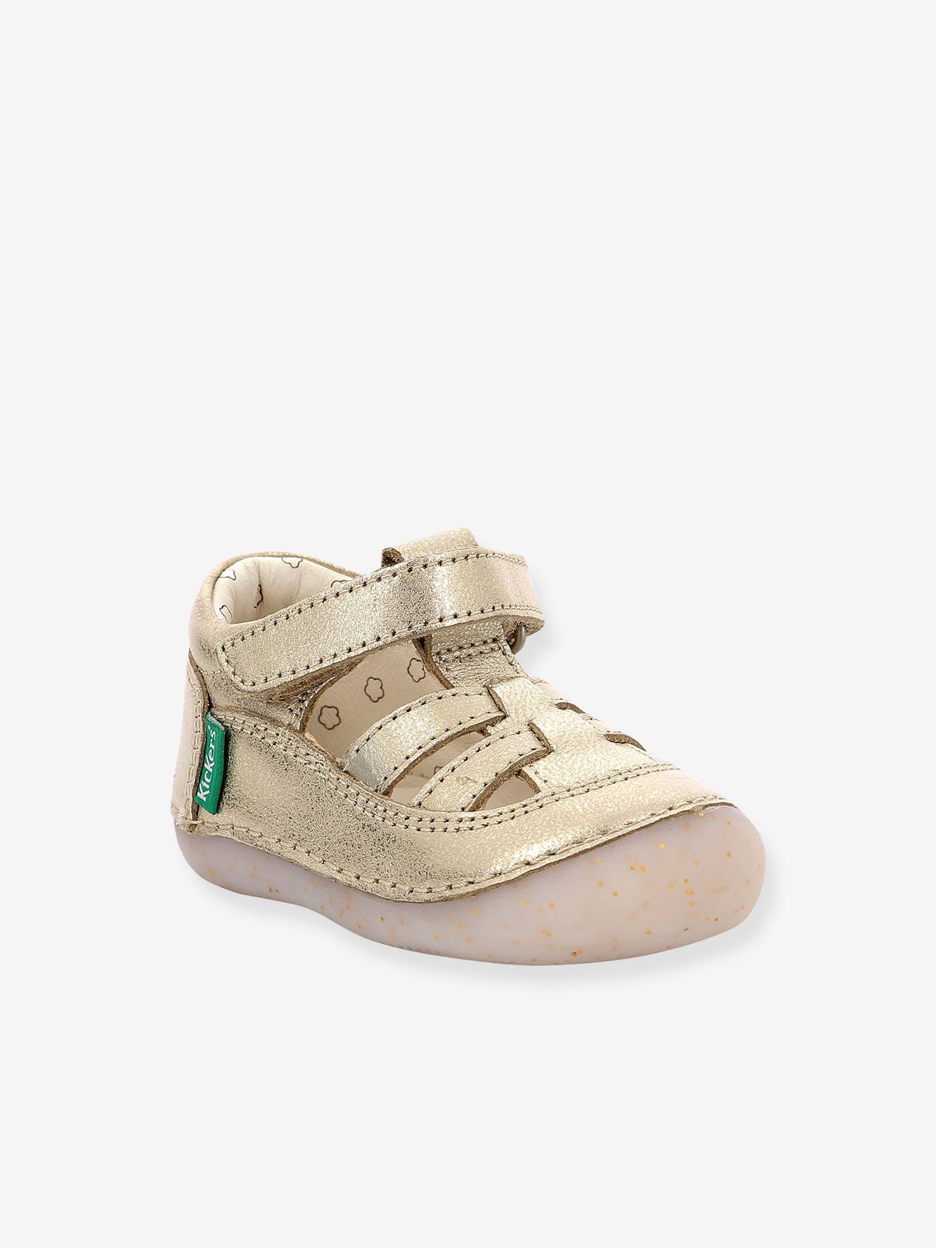 Sandales Cuir Bébé Sushy 927896-10-113 Kickers® Beige Doré