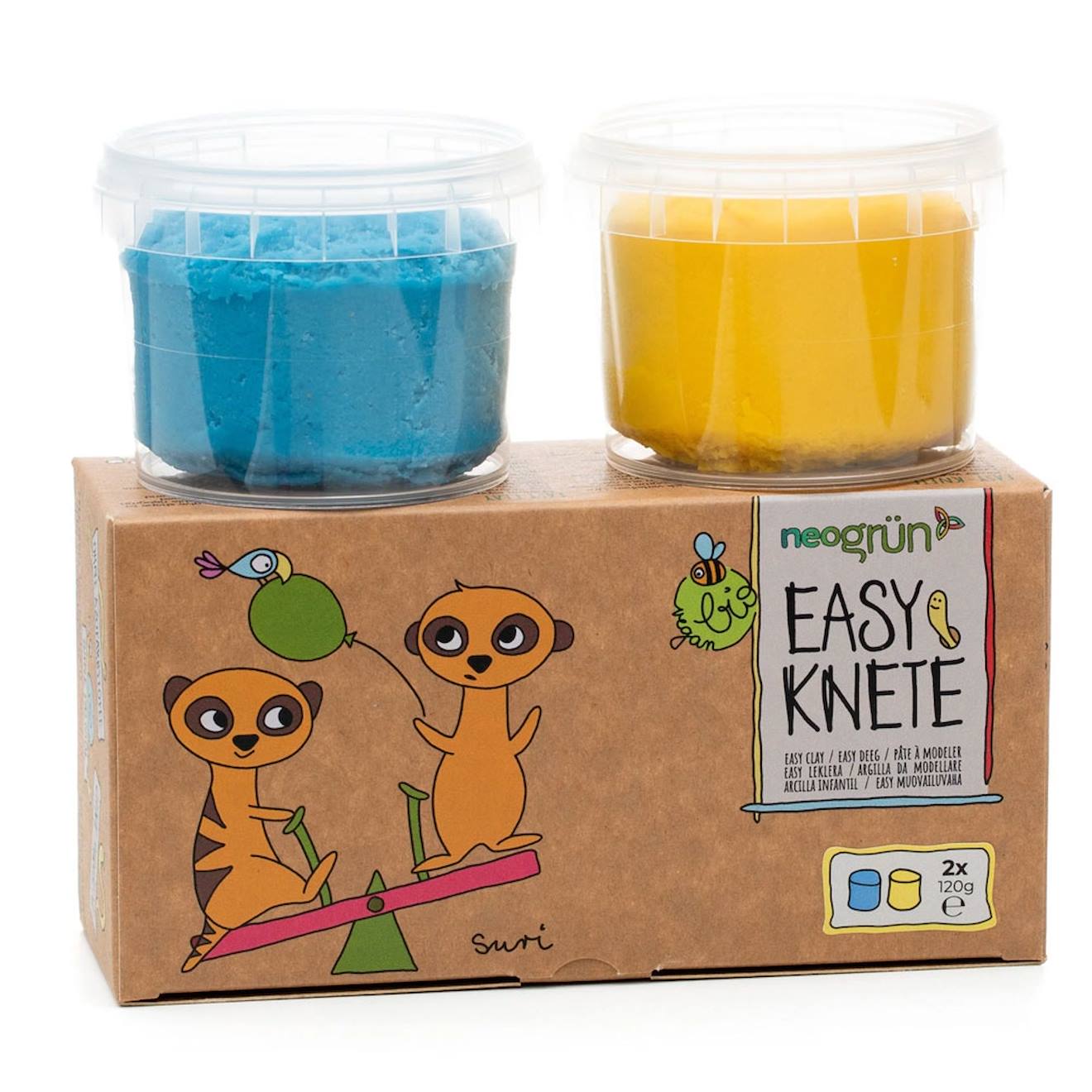 Set De Pâte À Modeler Bleu Et Jaune