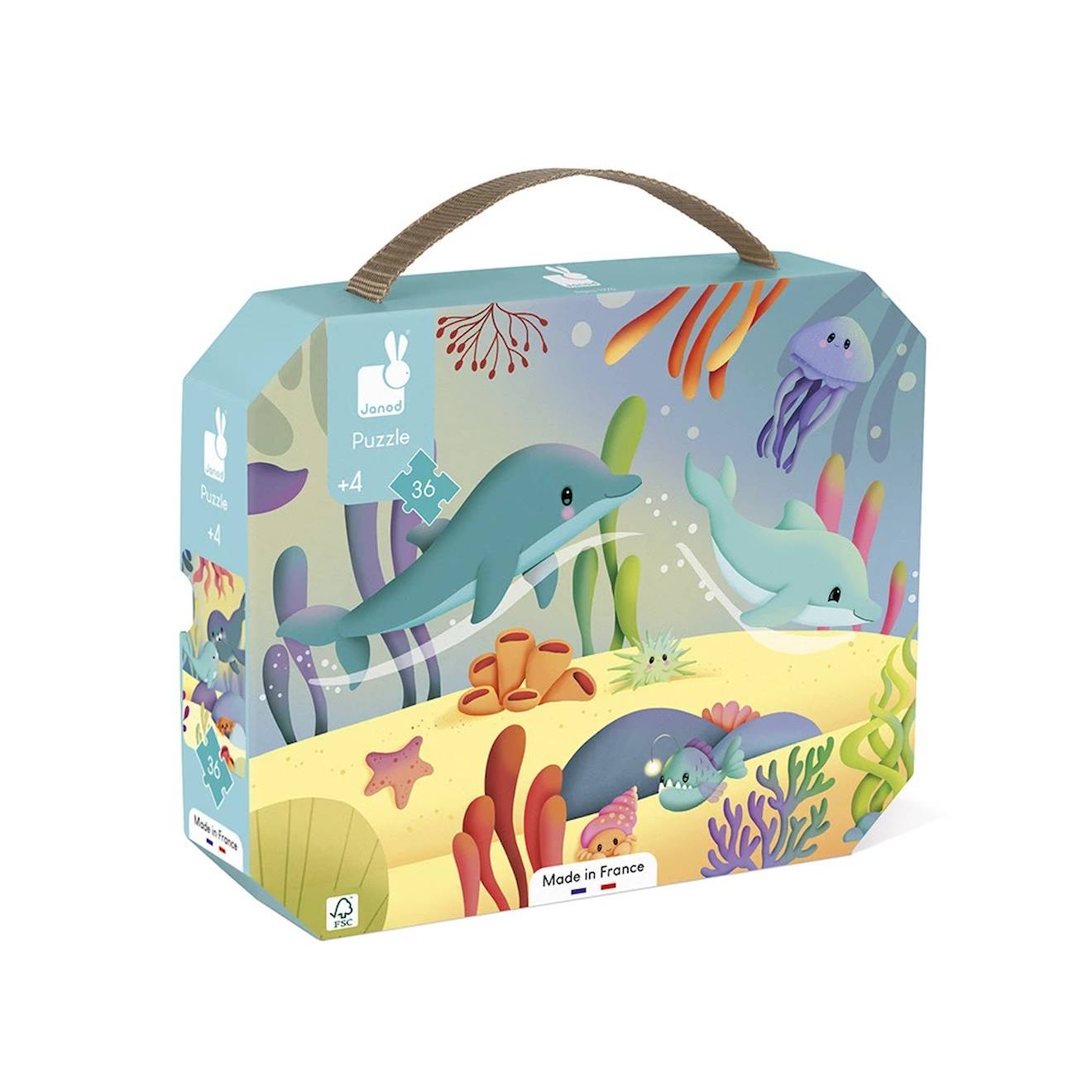 Puzzle Les Animaux Marins 36 Pcs Bleu