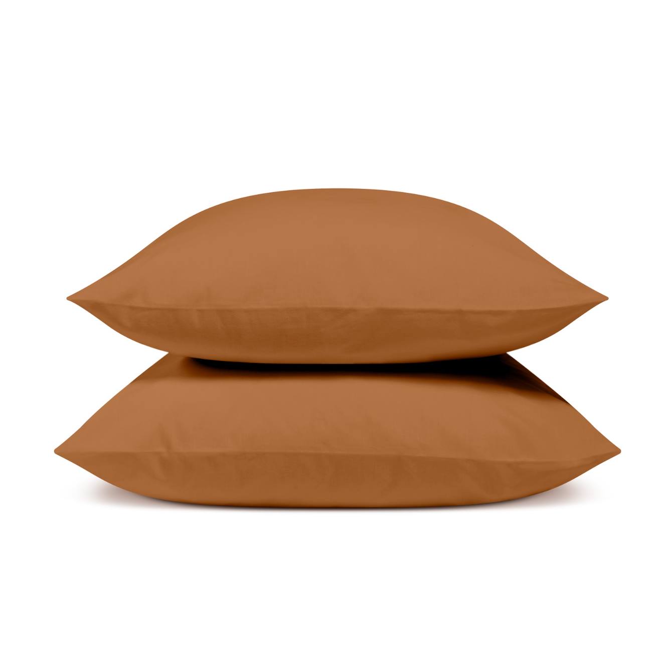 Lot De 2 Taies D'oreiller Percale De Coton Terracotta