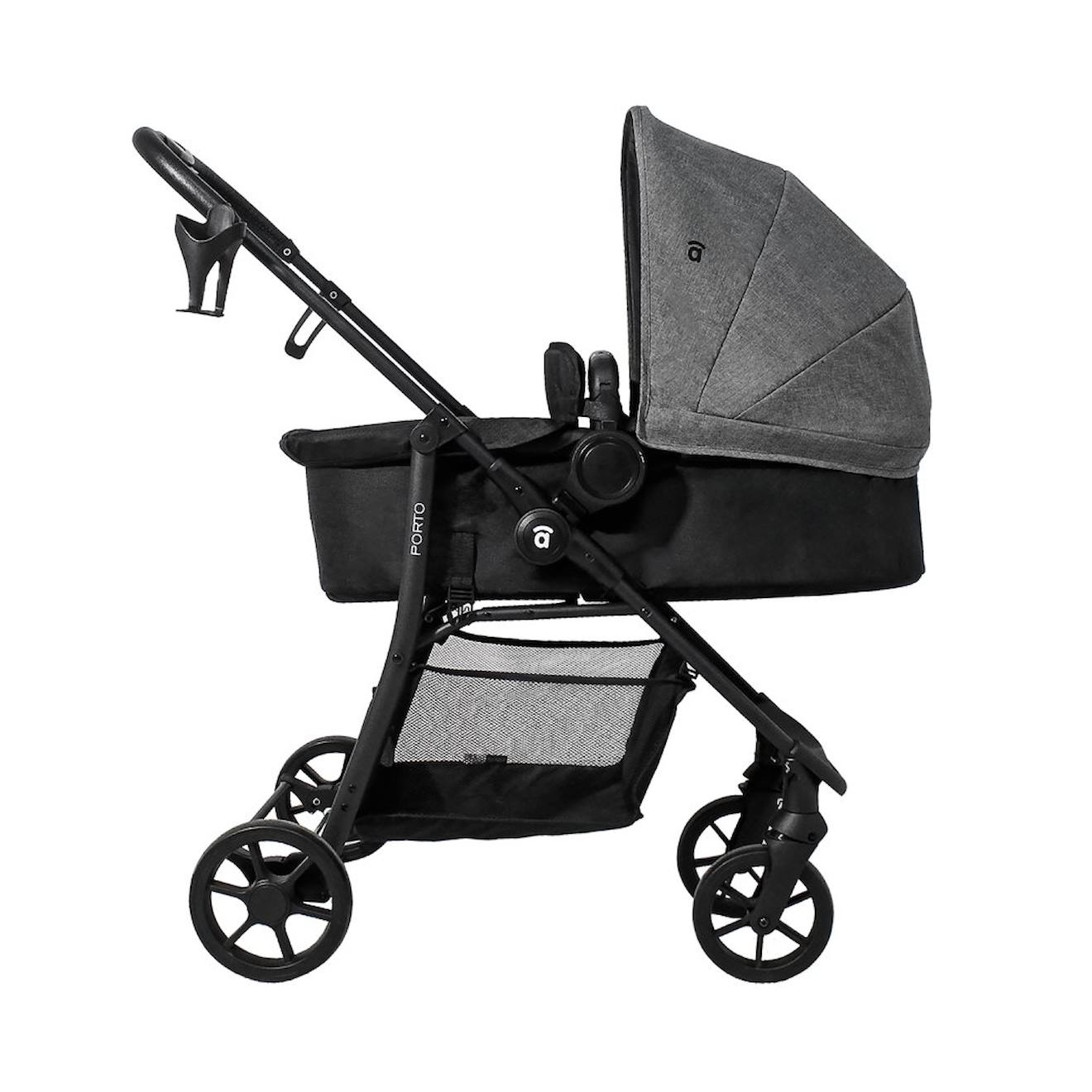 Poussette Combinée Trio Porto Gris Anthracite