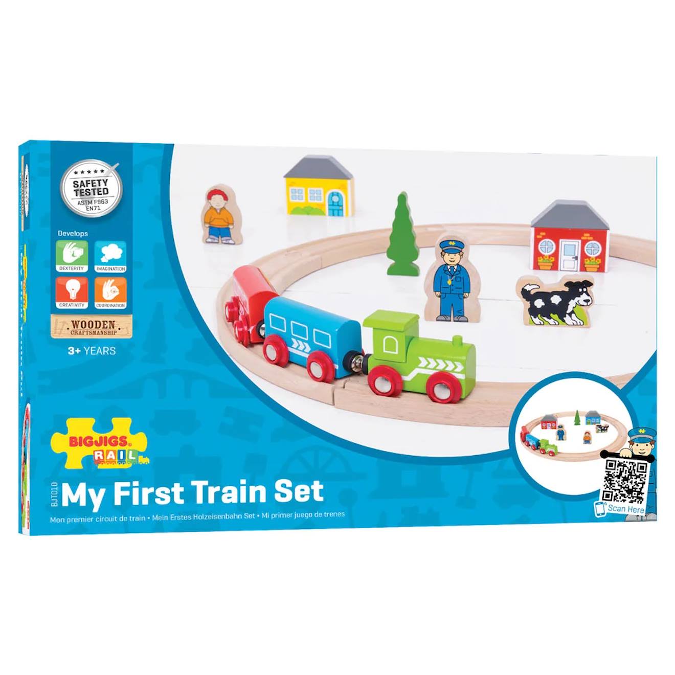 Mon premier circuit de train beige - Bigjigs