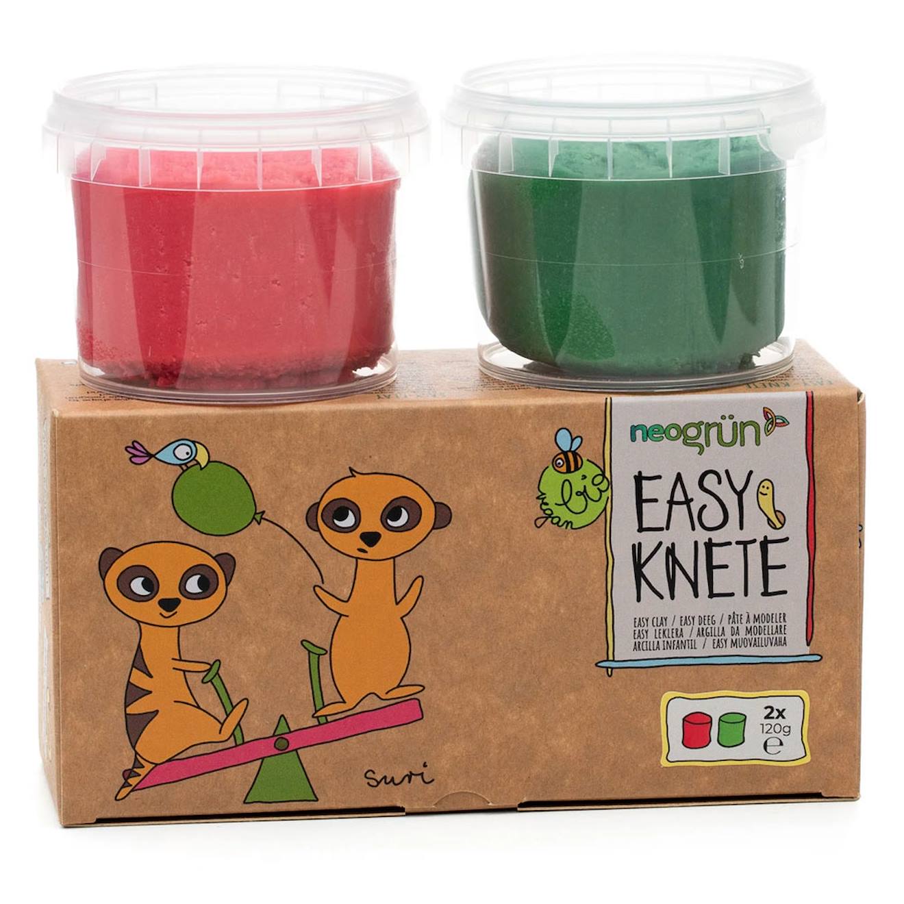 Set De Pâte À Modeler Rose Et Vert