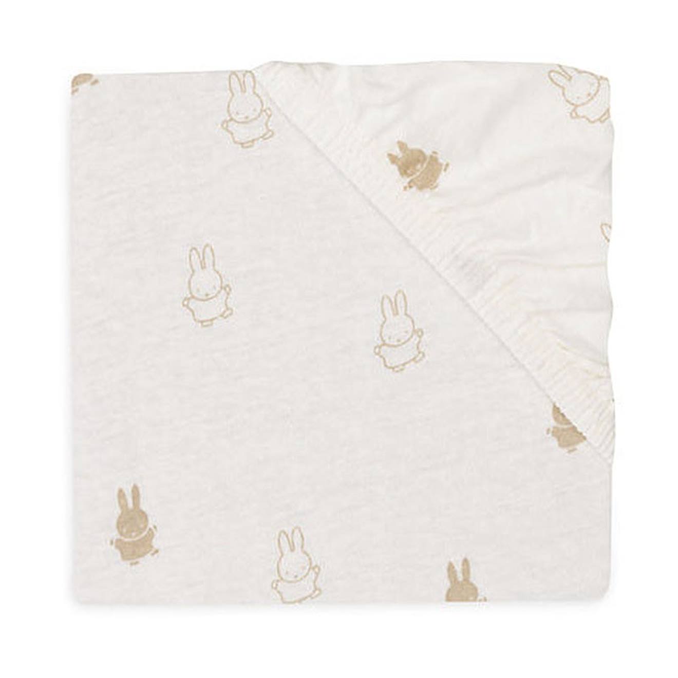 Drap Housse Jersey Happy Miffy En Coton Beige