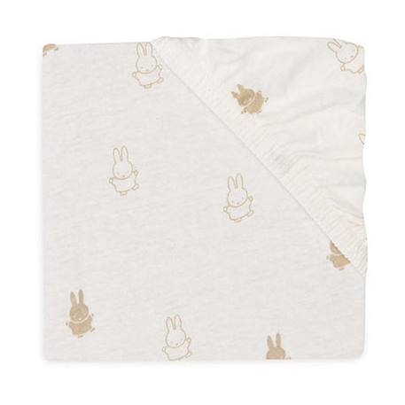 Jollein - Drap Housse Jersey Happy Miffy En Coton Beige