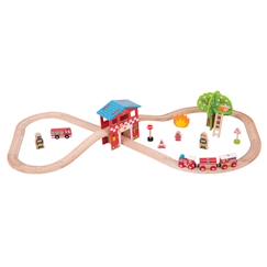 Jouet-Jeux d'imagination-Véhicules, garages, circuits et trains-Circuit de train caserne de pompiers