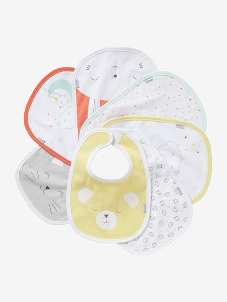 Lot De 7 Bavoirs Bebe Bio Animaux Nuages Vertbaudet Lot De 7 Bavoirs Bebe Bio Animaux Nuages Vertbaudet