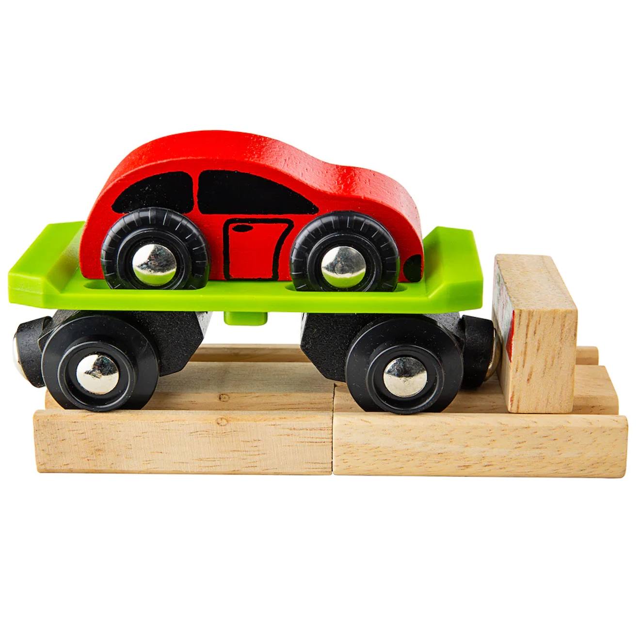 Wagon Pour Le Transport De Voiture Rouge