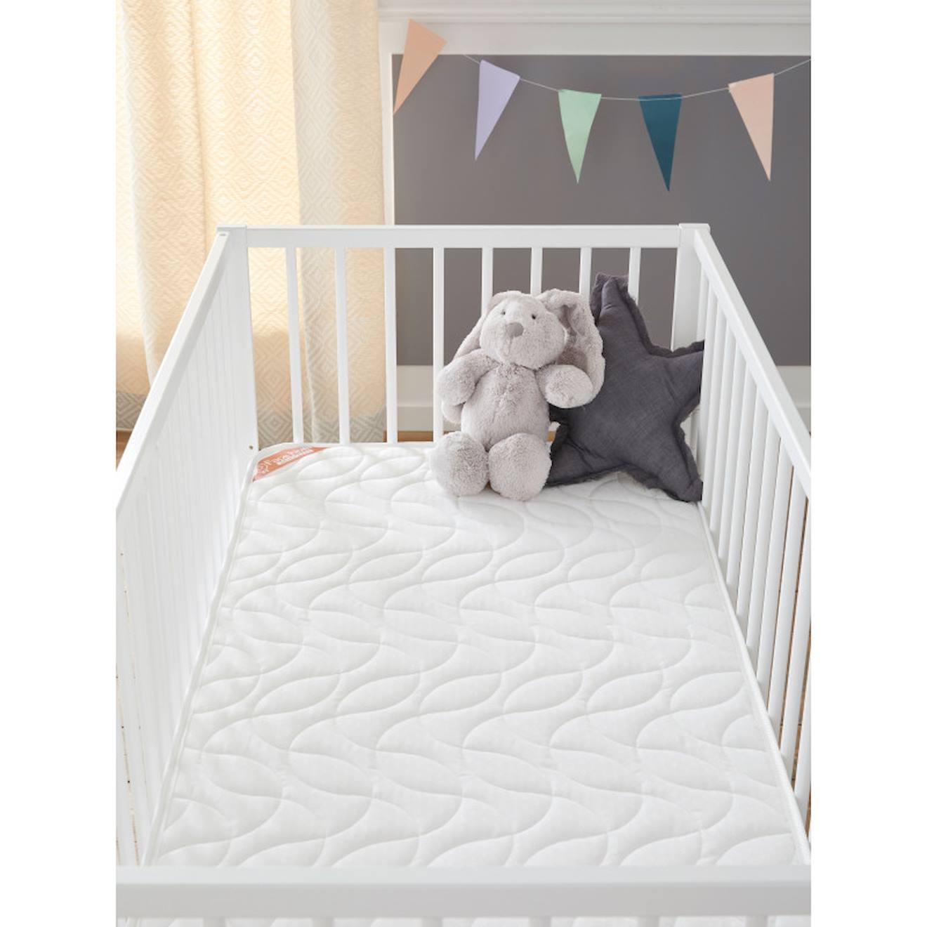 Babysom - Matelas Bébé Climatisé Reversible Blanc