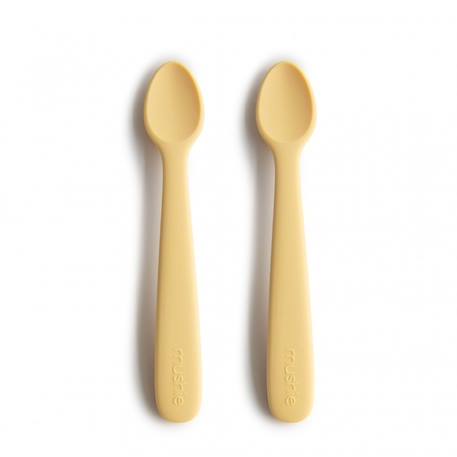 Lot de 2 cuillères silicone Beige, vert+Bleu+Ecru+Jonquille+Stone/cloudy mauve 14 - vertbaudet enfant 