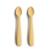 Lot de 2 cuillères silicone Beige, vert+Bleu+Ecru+Jonquille+Stone/cloudy mauve 14 - vertbaudet enfant 