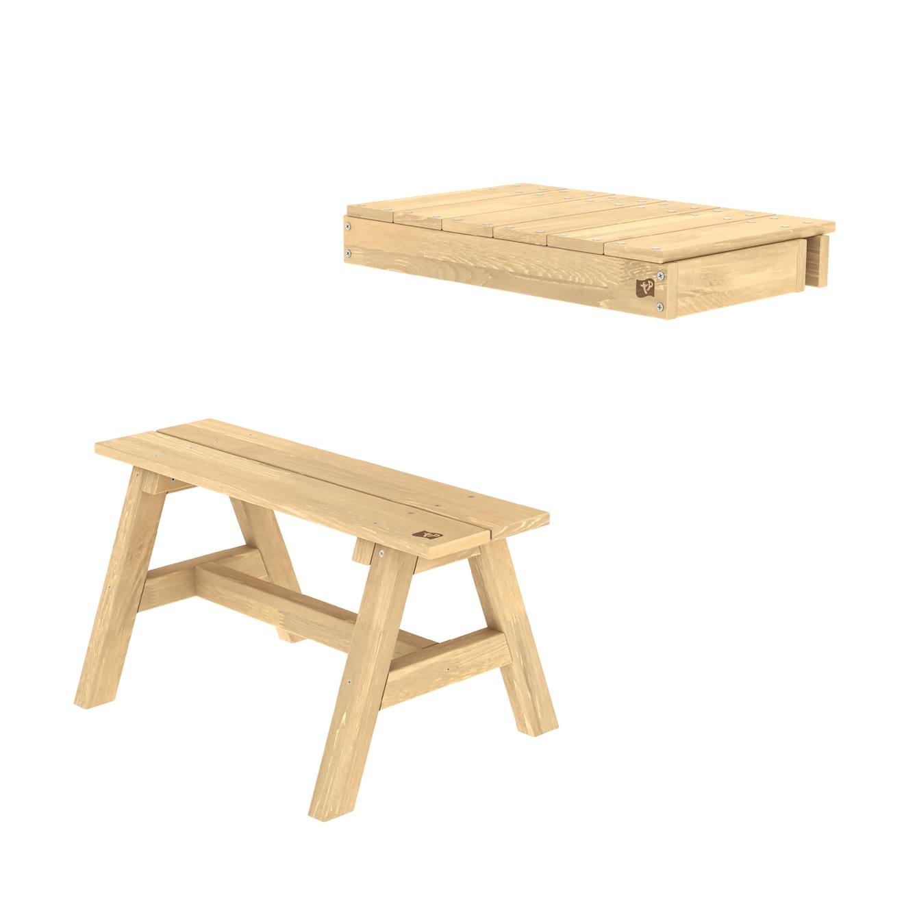 Étagère Pour Maisonnette + Banc Bois Fsc® Marron
