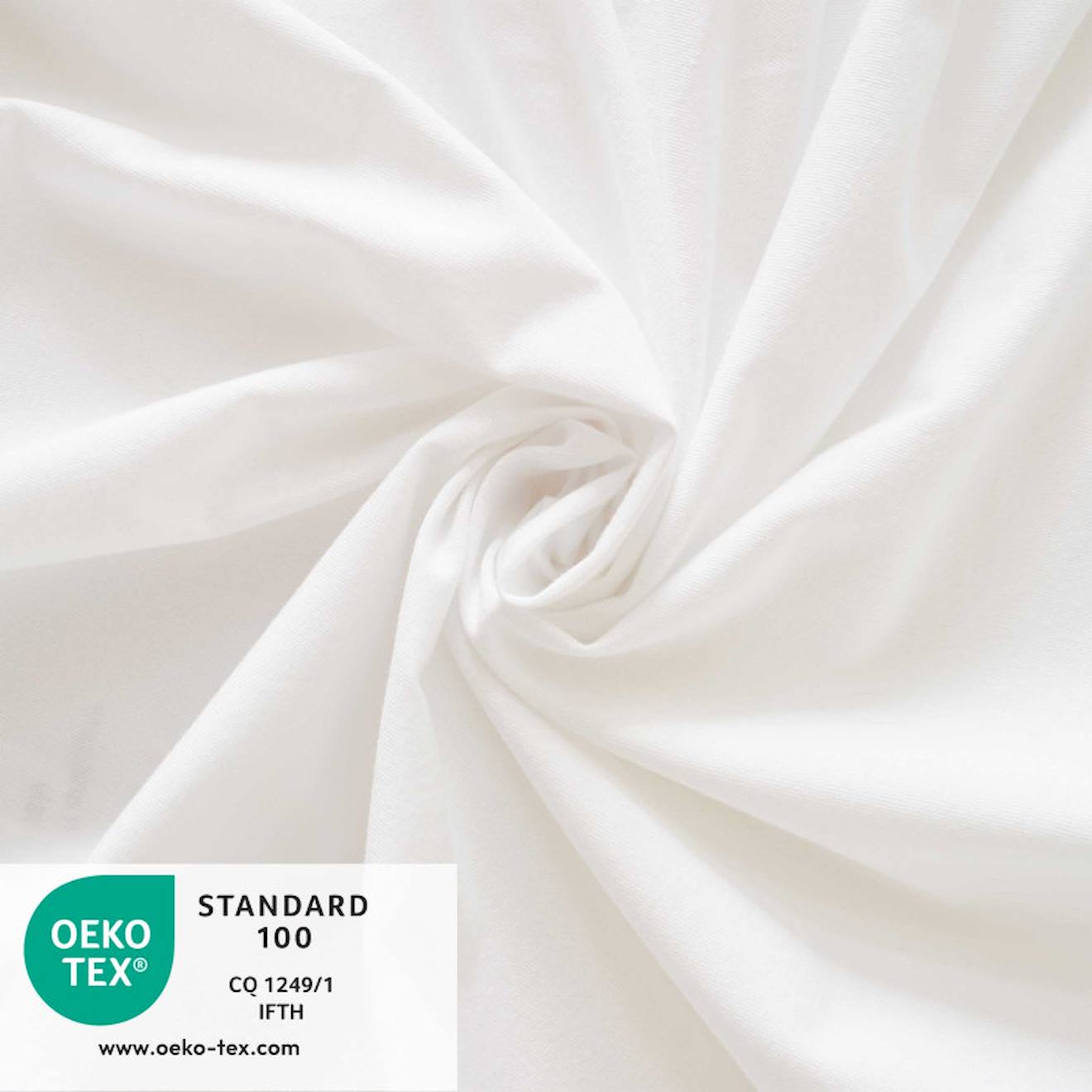 Protège Matelas Bébé 2 En 1 Drap Housse + Alèse Imperméable Jersey 100% Coton Blanc (babysom) - Image 1