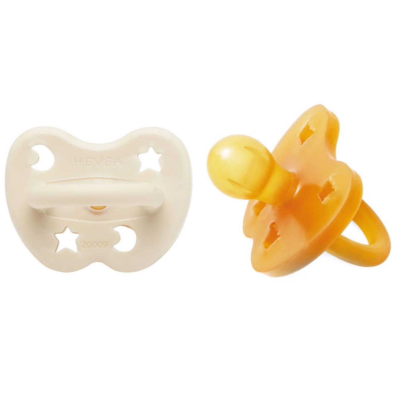 Lot De 2 Tétine Ronde Milky White Et Natural 3-36 Mois Multi-coloured