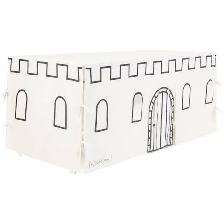 Ratatam - Cabane De Table Château Noir Et Beige (90 X 200 Cm) Ecru, Noir